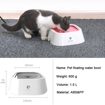 Dog Drinking Water Bowl with Floating Design - Non - Wetting, Non - Skid, Large Capacity - PawVibe