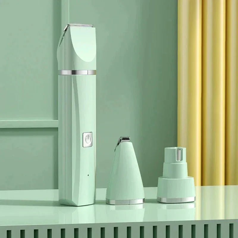 4 in 1 Electric Pet Grooming Kit - Hair Trimmer, Clippers, Nail Grinder for Cats & Dogs - PawVibe