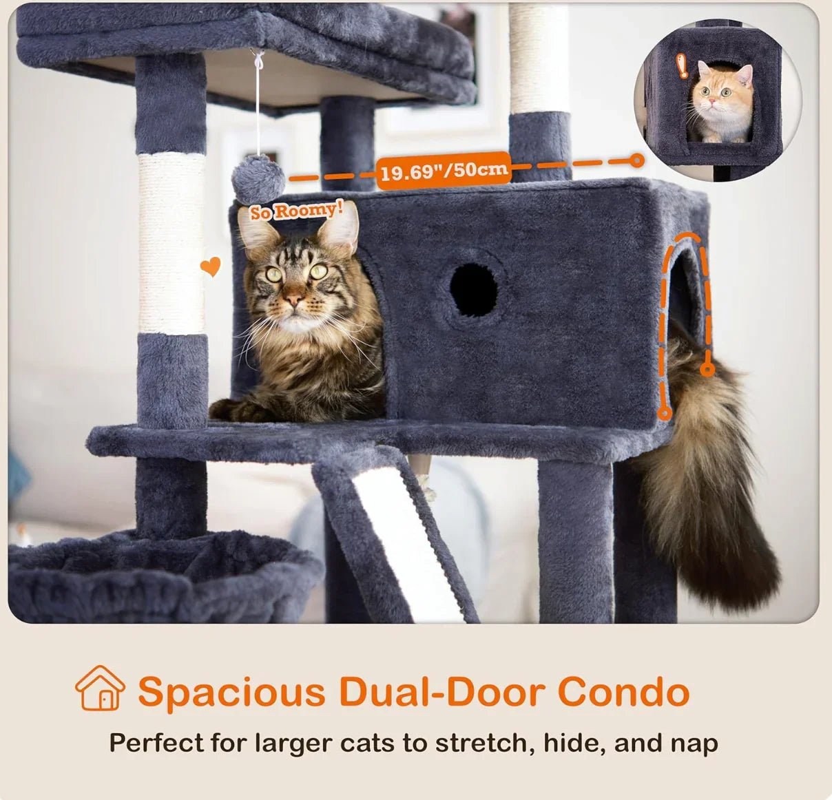 Cat Tree for Large Cats Cat Tower for Indoor - PawVibe