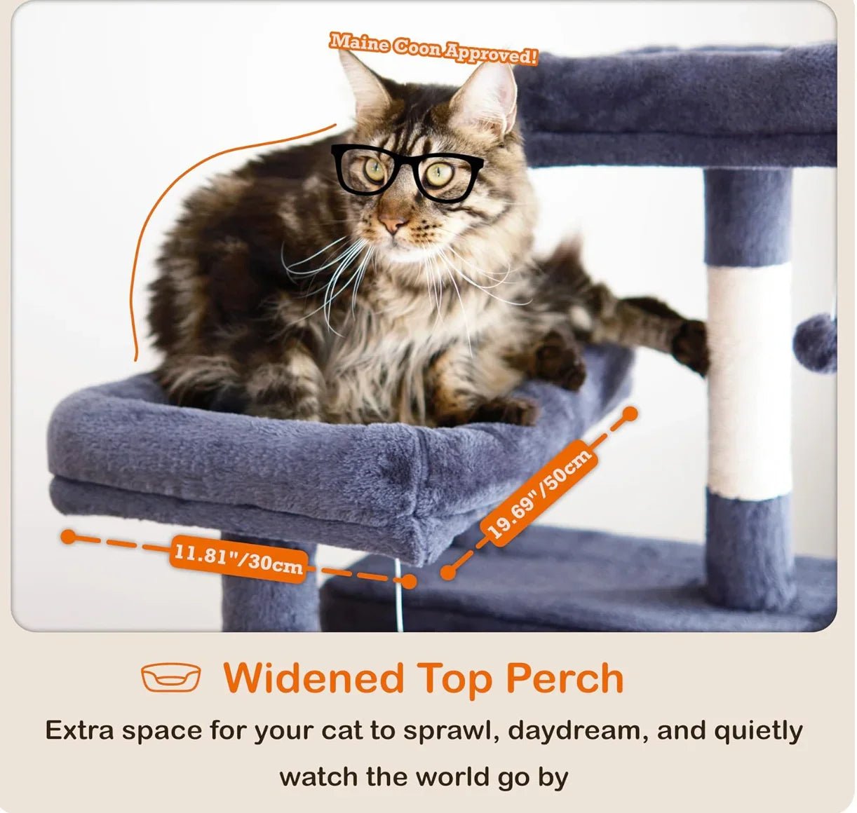 Cat Tree for Large Cats Cat Tower for Indoor - PawVibe