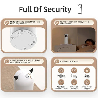 Automatic Cat Toys Interactive Smart Teasing Pet LED Laser Indoor Cat Toy Accessories Handheld Electronic Cat Toy for Dog - PawVibe