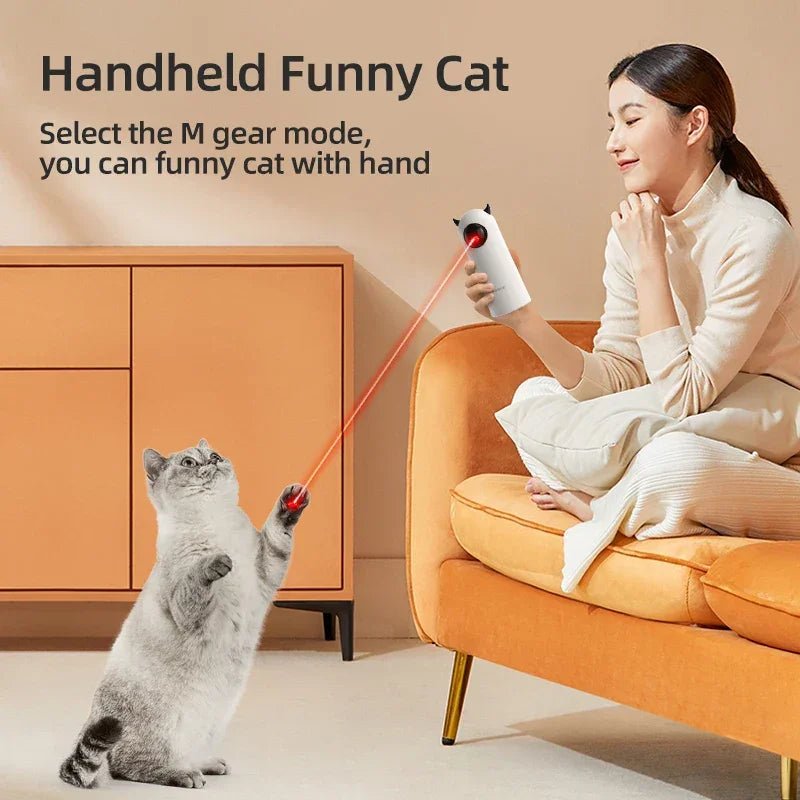 Automatic Cat Toys Interactive Smart Teasing Pet LED Laser Indoor Cat Toy Accessories Handheld Electronic Cat Toy for Dog - PawVibe