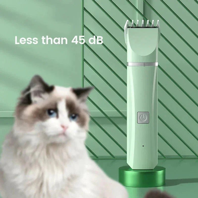 4 in 1 Electric Pet Grooming Kit - Hair Trimmer, Clippers, Nail Grinder for Cats & Dogs - PawVibe