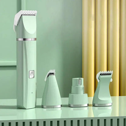 4 in 1 Electric Pet Grooming Kit - Hair Trimmer, Clippers, Nail Grinder for Cats & Dogs - PawVibe