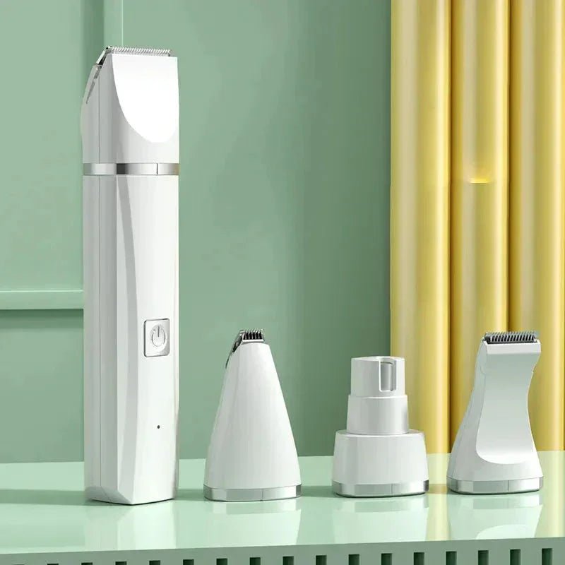 4 in 1 Electric Pet Grooming Kit - Hair Trimmer, Clippers, Nail Grinder for Cats & Dogs - PawVibe
